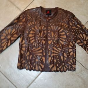 Adrienne Landau shell cutout jacket so Large